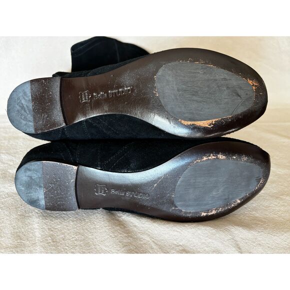 Bella Studio knee high flat boot, real black suede, size 9 - Picture 5 of 5